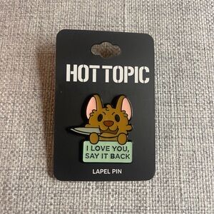 Dog Knife Say It Back Enamel Pin